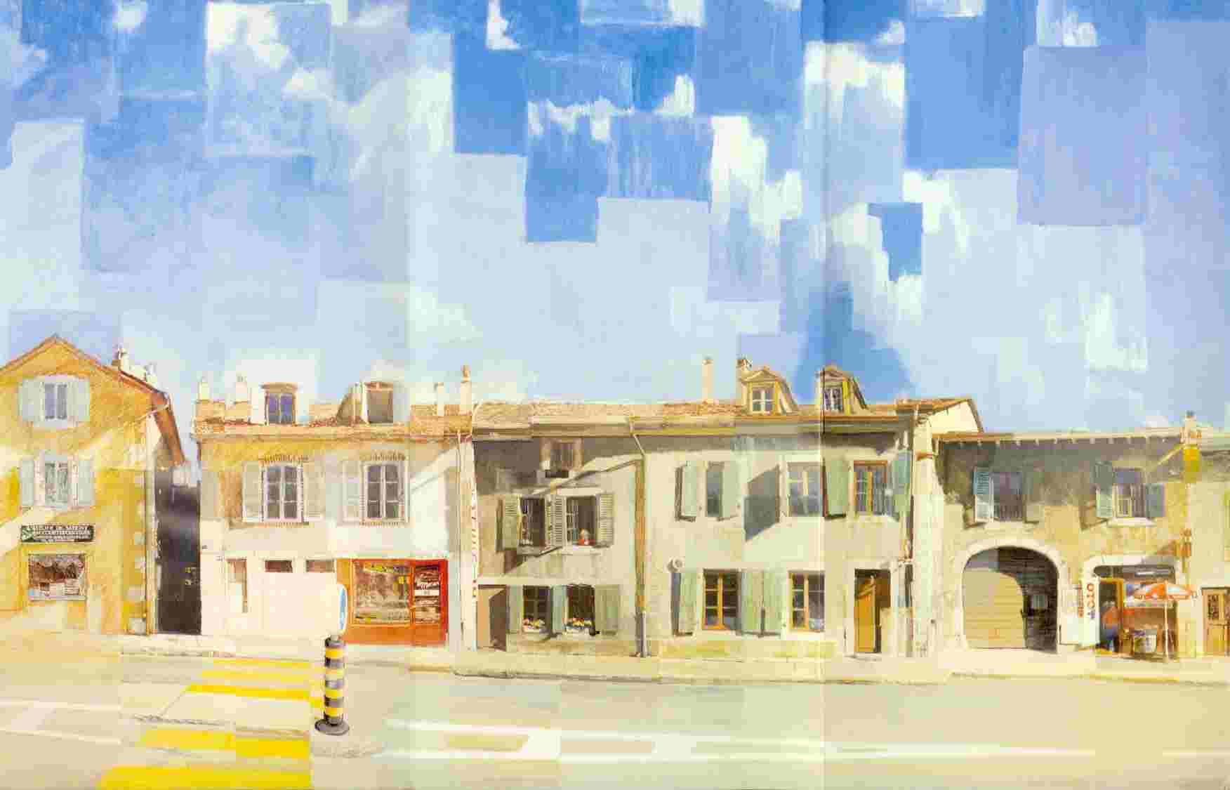 «Rue du Village», peint par Miroslav Marsalek